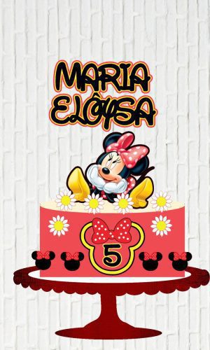 Arquivo de Corte Topo de Bolo Minnie Sentada