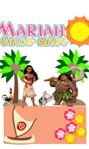 Arquivo de corte Topo de bolo Moana 01
