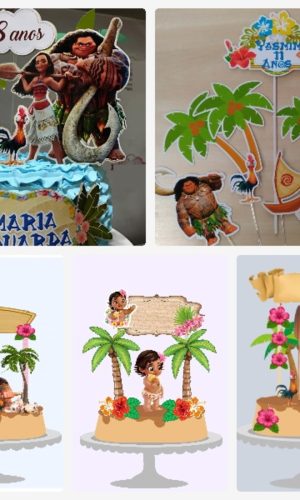 Arquivo de Corte Topo de Bolo Moana 1 + Brinde
