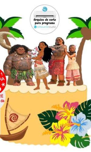Arquivo de Corte Topo de Bolo Moana