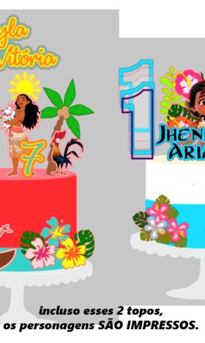 Arquivo de Corte Topo de Bolo Moana 3 + Brinde