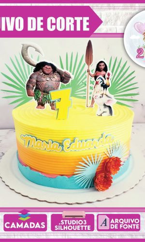 Arquivo de Corte Topo de Bolo Moana