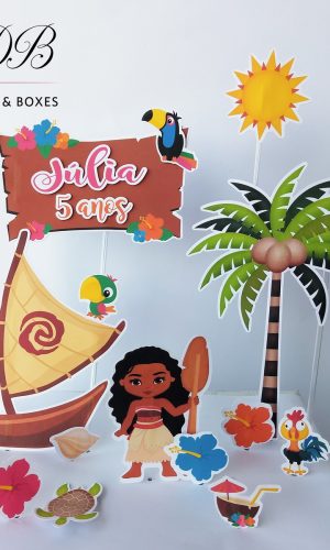 COMBO + Arquivo de Corte - Topo de Bolo Moana