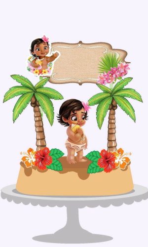 ARQUIVO DE CORTE TOPO DE BOLO MOANA BABY (#1565)STUDIO E PDF