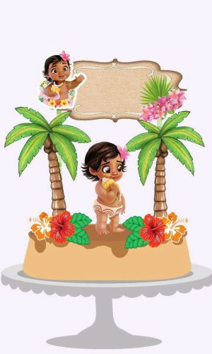 ARQUIVO DE CORTE TOPO DE BOLO MOANA BABY (#1565)