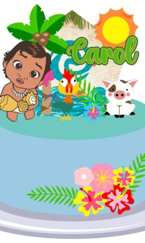 Arquivo de Corte Topo de Bolo Moana Baby #19#
