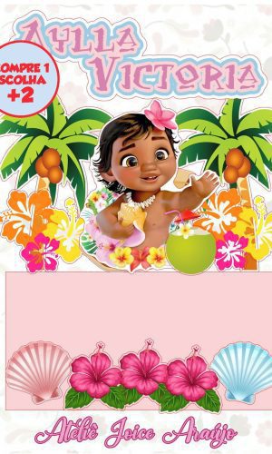 169 - Arquivo de Corte Topo de Bolo Moana Baby 2