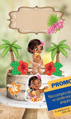 Arquivo de Corte Topo de Bolo Moana Baby 5