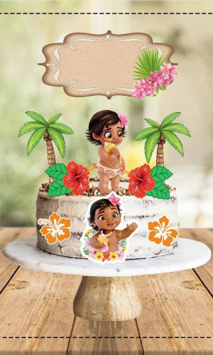 Arquivo de Corte Topo de Bolo Moana Baby 5