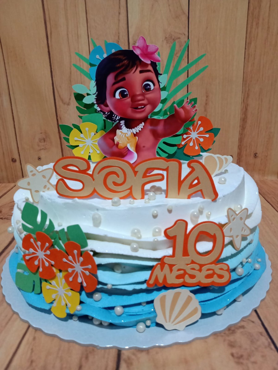 Arquivo de corte Topo de bolo Moana baby (kit leve 4)