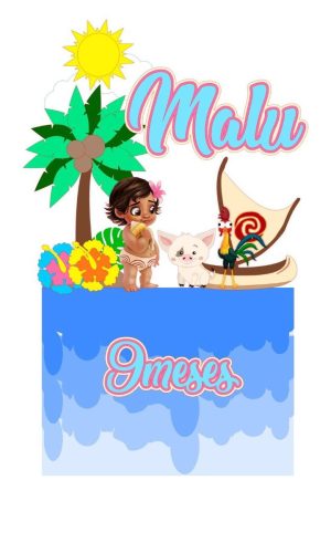 ARQUIVO DE CORTE TOPO DE BOLO MOANA BABY