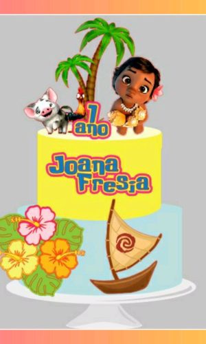 Arquivo de corte - topo de bolo Moana Baby