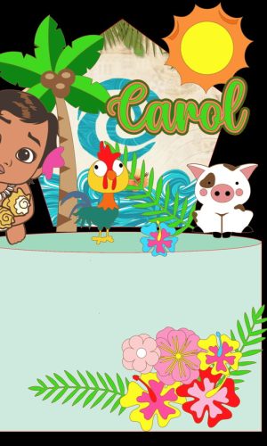 Arquivo de Corte Topo de Bolo Moana Baby Studio 002