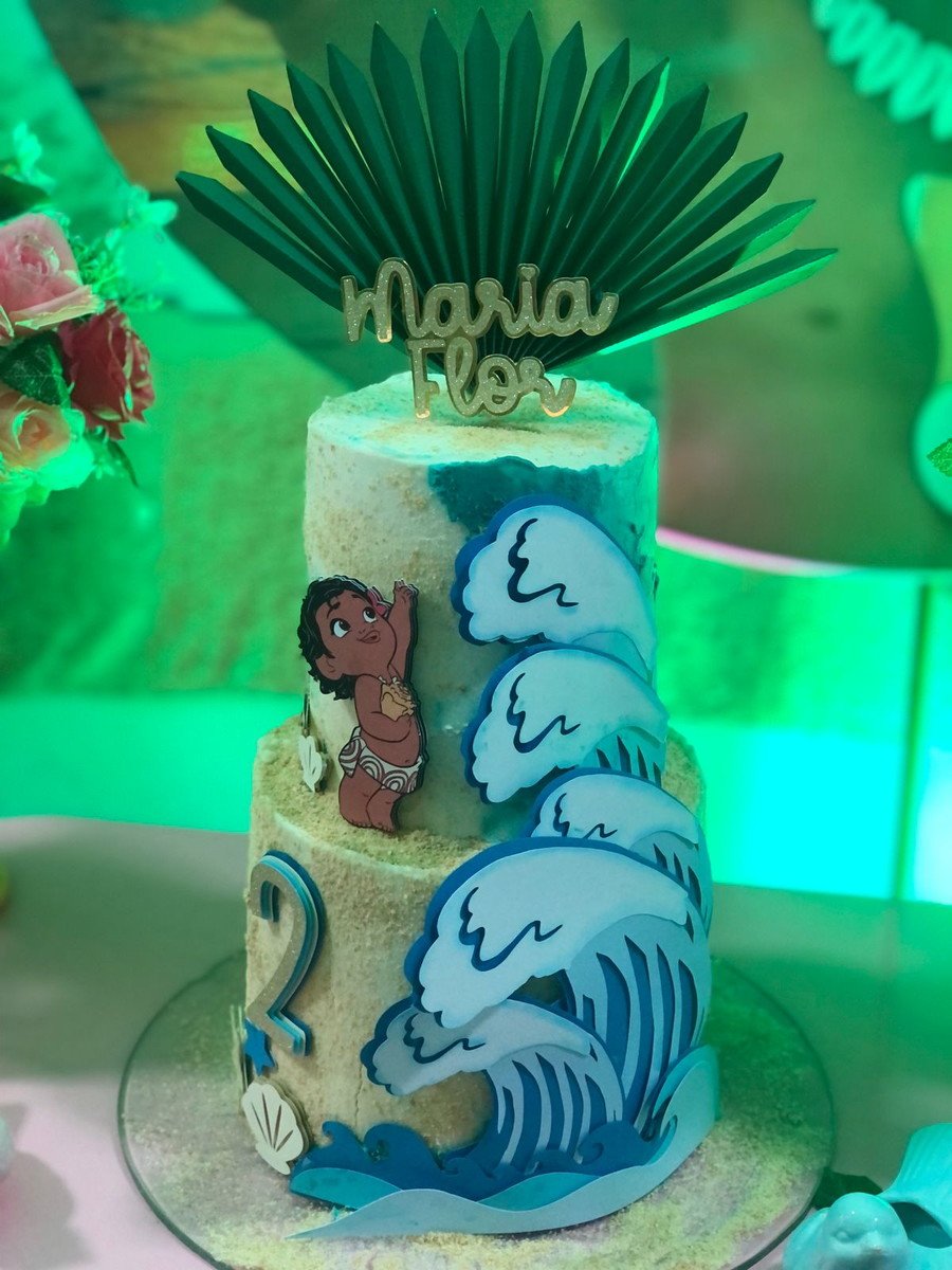 Arquivo de Corte Topo de Bolo Moana Baby Studio +brinde