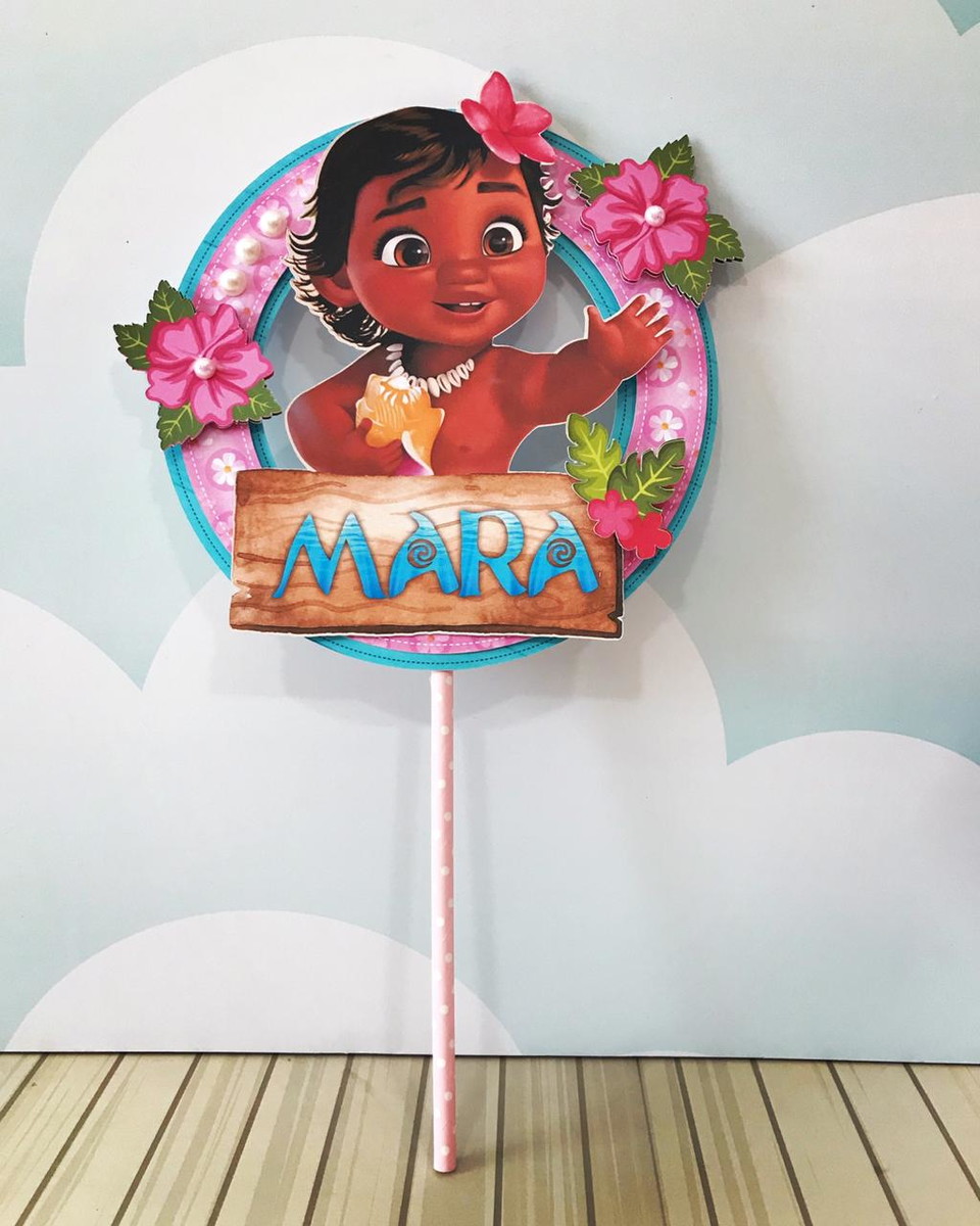 Arquivo de corte Topo de bolo Moana Baby STUDIO PDF 9