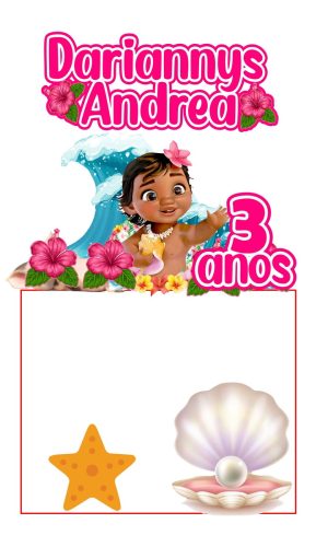 Arquivo de Corte Topo de Bolo Moana Baby Studio 001