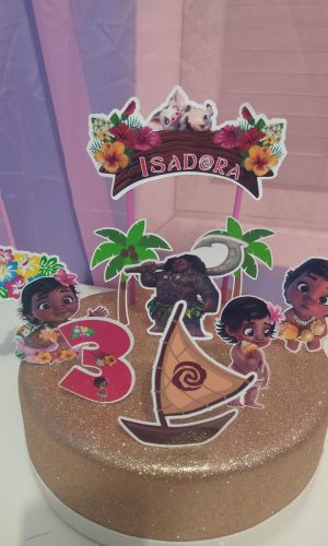 Arquivo de corte topo de bolo Moana Baby