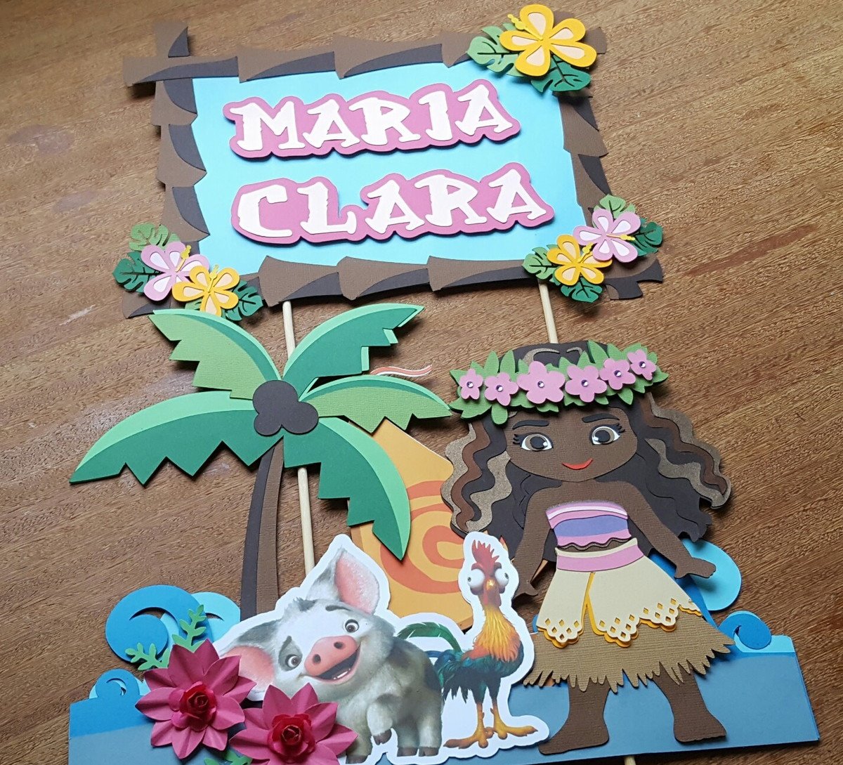Arquivo de corte Topo de Bolo Moana - COD.: 642 - Imagem 2