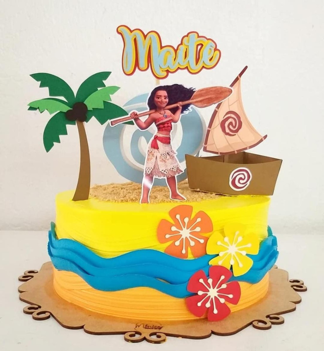 Arquivo de corte Topo de bolo Moana (kit leve 4)