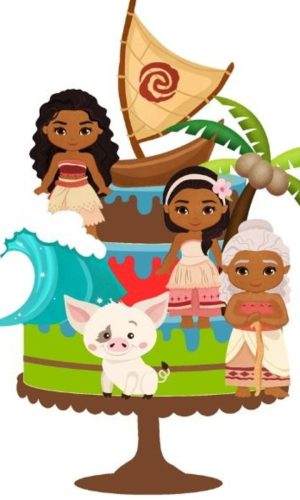 Arquivo de corte Topo de bolo Moana studio 4