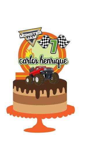 Arquivo de Corte Topo de Bolo Monster Jam Carros