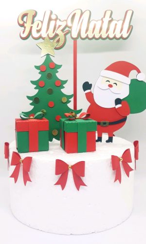 Arquivo De Corte Topo De Bolo Natal 100% Camadas