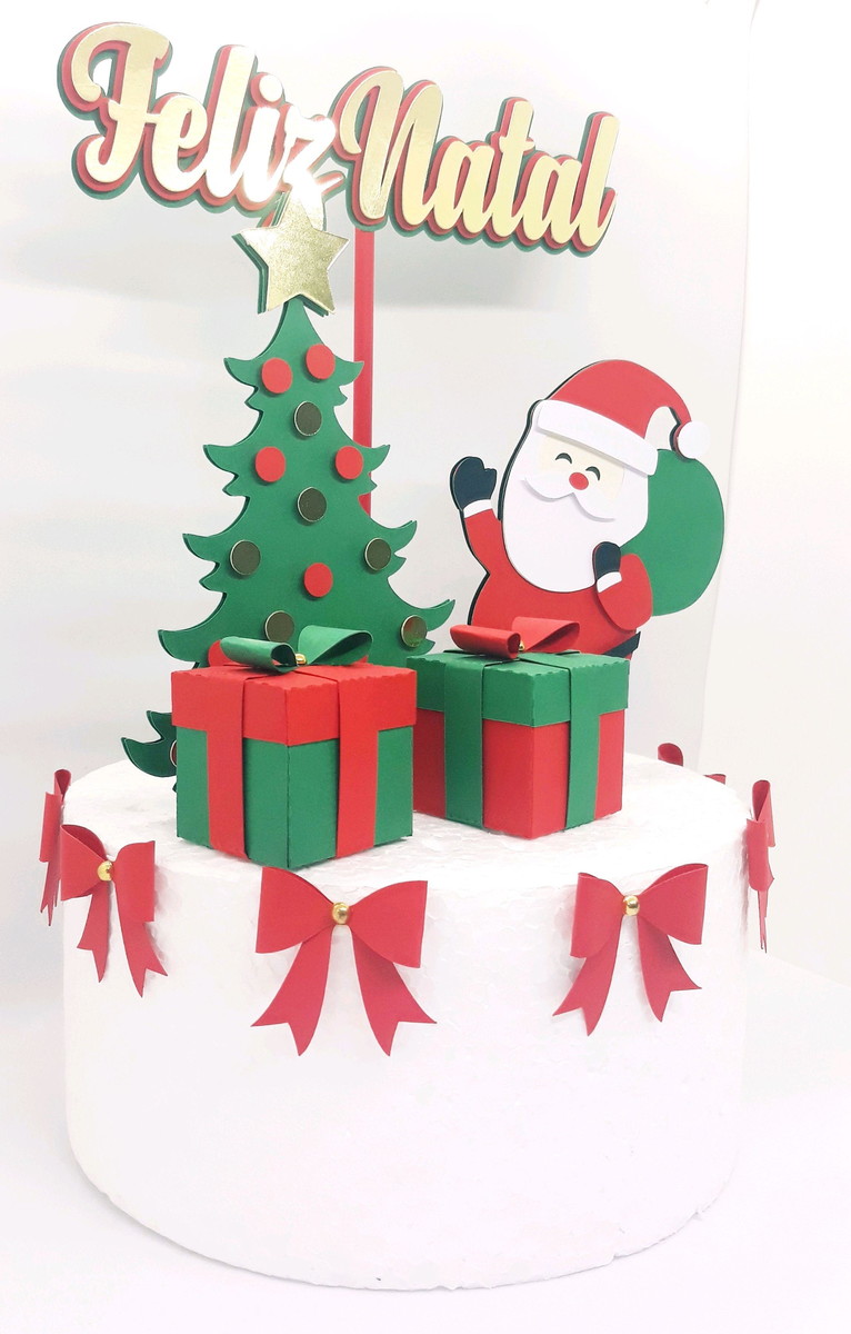 Arquivo De Corte Topo De Bolo Natal 100% Camadas - Imagem 3