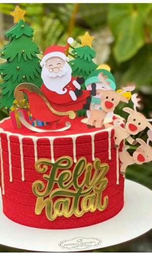 Arquivo de Corte Topo de Bolo Natal #3