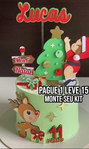 Arquivo De Corte Topo De Bolo Natal Bebê Studio+14 Arquivos