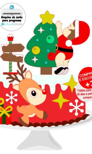 Arquivo de Corte Topo de Bolo Natal bebê