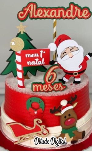 Arquivo de corte Topo de Bolo Natal STUDIO