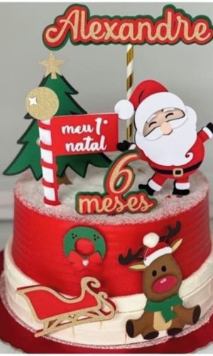 Arquivo de corte topo de bolo natal