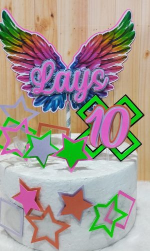 Arquivo de Corte Topo de Bolo Neon 04 (studio)