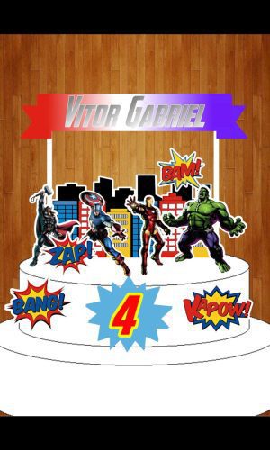Arquivo de corte Topo de Bolo - Vingadores