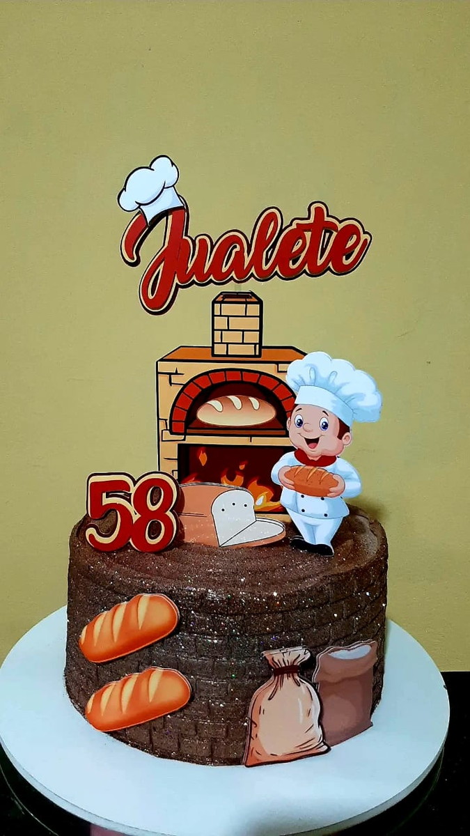 Arquivo de corte topo de bolo padeiro