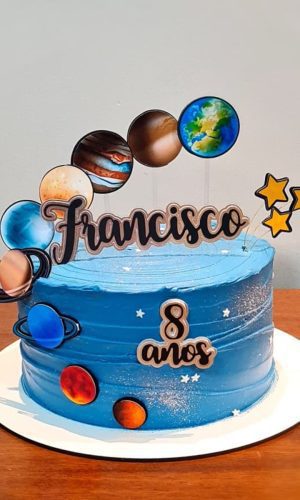 Arquivo de corte topo de bolo planetas