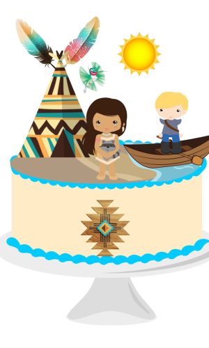 10 Arquivos Por R$ 10,00 Topo de Bolo Pocahontas Cute