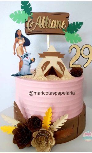 Arquivo de corte Topo de Bolo POCAHONTAS