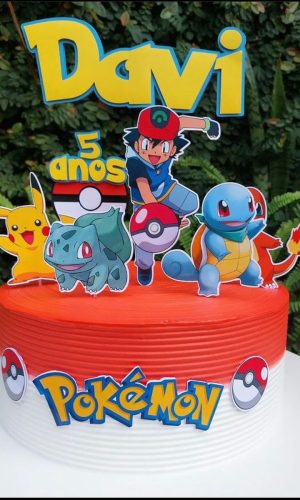Arquivo de corte topo de bolo POKEMON