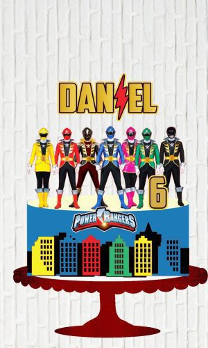 Arquivo de Corte Topo de Bolo Power Rangers