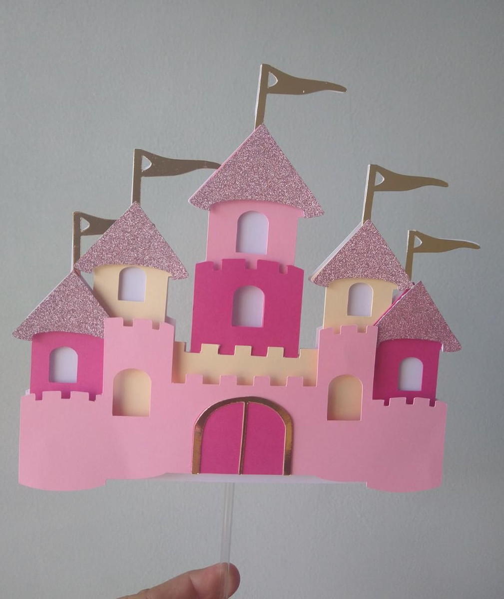 Arquivo de Corte Topo de Bolo Princ Aurora Castelo Camada 01