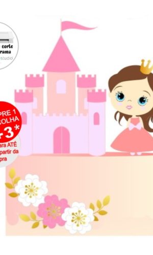 Arquivo de Corte Topo de Bolo Princesa