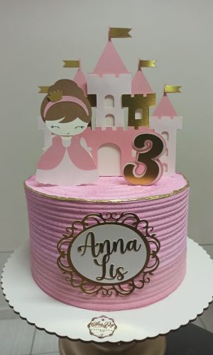 Arquivo de Corte Topo de Bolo Princesa Camadas