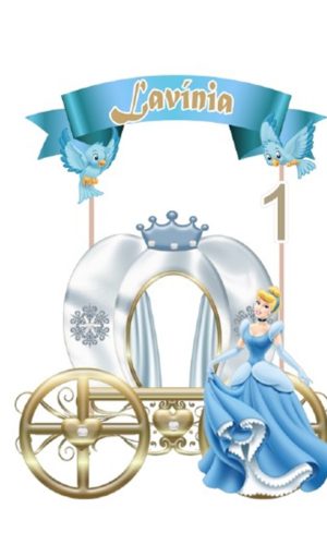 Arquivo de Corte Topo de Bolo Princesa Cinderela