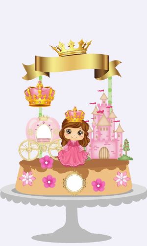 ARQUIVO DE CORTE TOPO DE BOLO PRINCESA COMPRE 1 LEVE 5