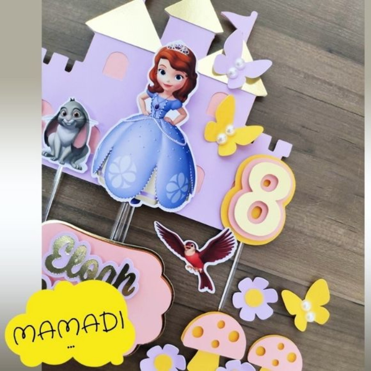 Arquivo de Corte Topo de Bolo Princesa de Sofia - Imagem 2