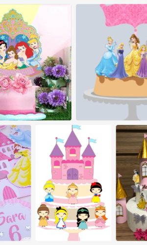 Arquivo de Corte Topo de Bolo Princesa Disney 1 + Brinde