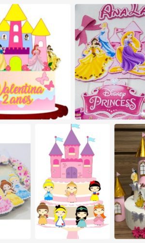 Arquivo de Corte Topo de Bolo Princesa Disney + Brinde