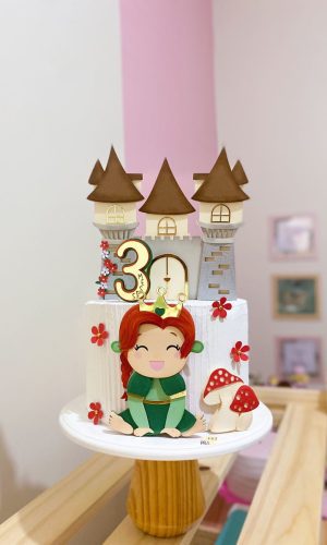 Arquivo de Corte Topo de Bolo Princesa Fiona Castelo