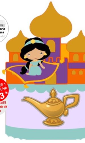 Arquivo de Corte Topo de Bolo Princesa Jasmine